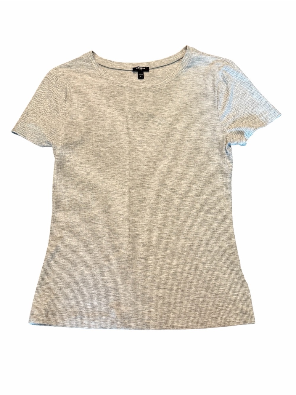 Express Essential Fitted Ribbed Tee - Picture 3 of 6